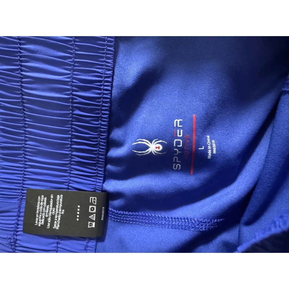 Spyder Womens Royal Blue 2-in-1 Running Athletic Shorts Drawstring Pockets 3in - Picture 10 of 13